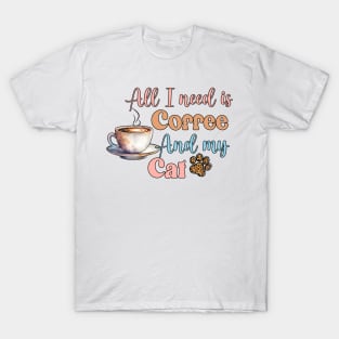 Coffee and cat T-Shirt
